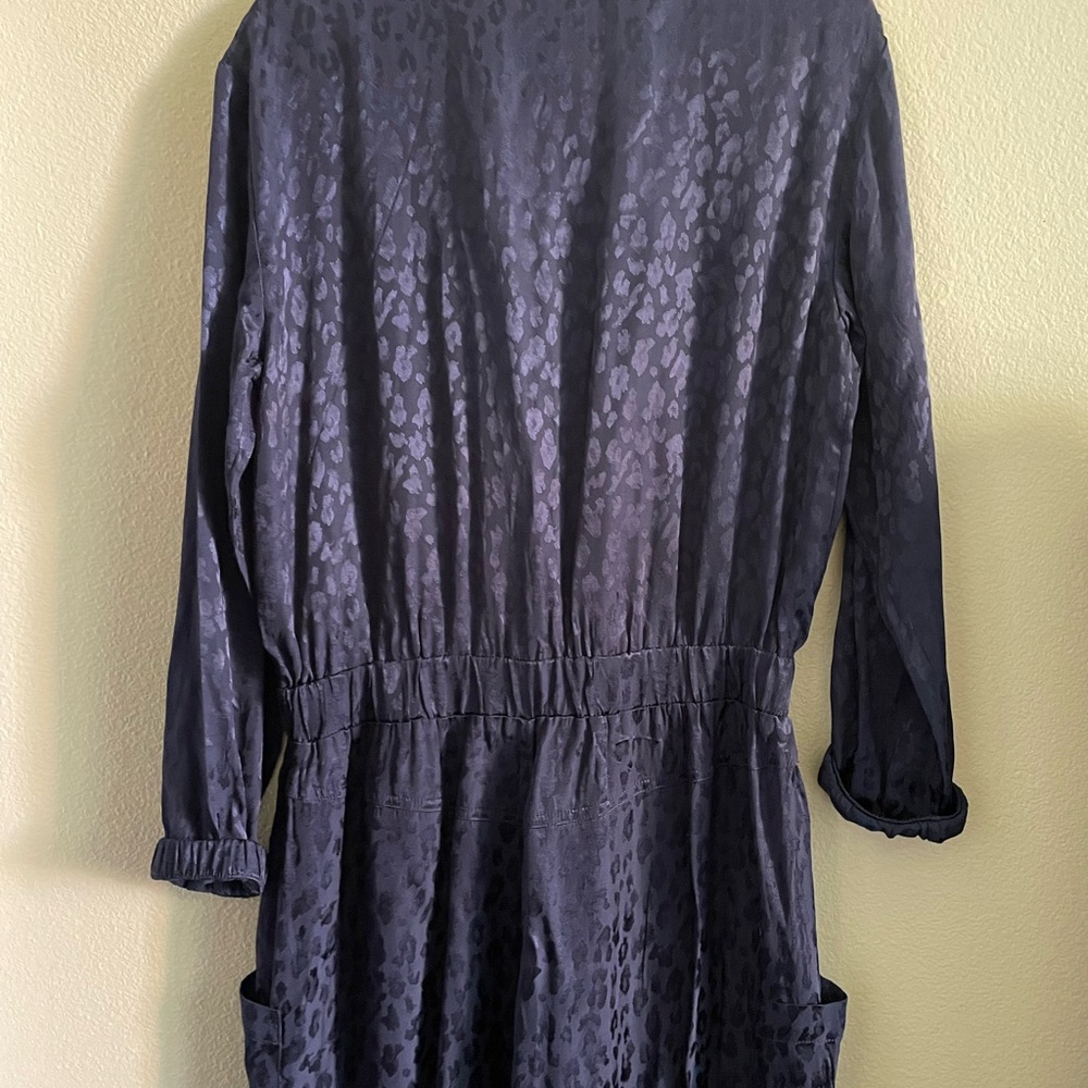 On  34th Animal Print Navy Blue Jumpsuit - Picture 6 of 8